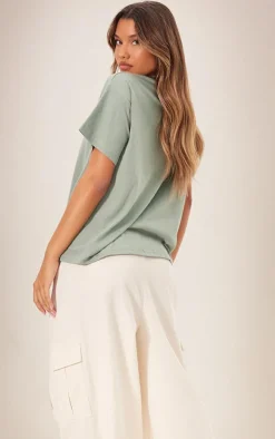 Sea Green Boxy Oversized T Shirt