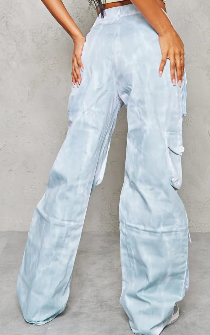 Sea Green Vintage Wash Twill Extreme Oversized Cargo's