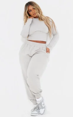 Shape Ash Grey High Waisted Cuffed Sweatpants
