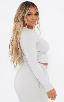 Shape Ash Grey Underbust Long Sleeve Top
