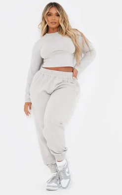 Shape Ash Grey Underbust Long Sleeve Top