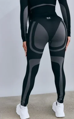 Shape Black Branded Contour Gym Leggings