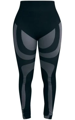 Shape Black Branded Contour Gym Leggings