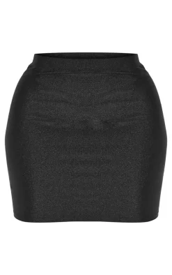 Shape Black Disco Sculpt Micro Mini Skirt