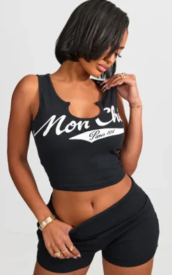 Shape Black Foldover Rib Waist Hot Pants