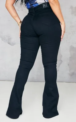 Shape Black High Waist Skinny Flared Jeans
