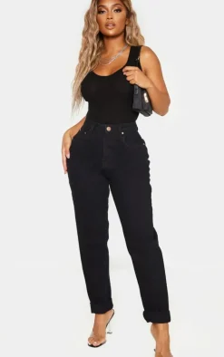 Shape Black High Waisted Mom Jeans