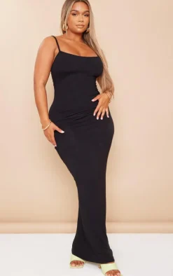 Shape Black Jersey Strappy Maxi Dress