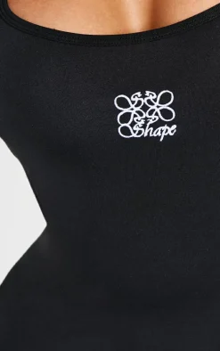 Shape Black Logo Seamless Maxi Dress