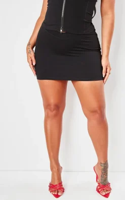 Shape Black Sculpted V Waist Mini Skirt