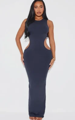 Shape Black Seamless Cut Out Maxi Dress