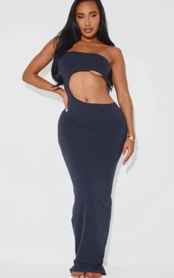 Shape Black Seamless Cut Out Bandeau Maxi Dress
