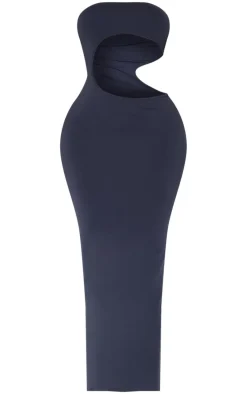 Shape Black Seamless Cut Out Bandeau Maxi Dress