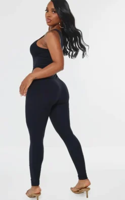 Shape Black Seamless Cut Out Jumpsuit