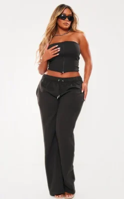 Shape Black Sweat Seam Detail Bandeau Corset