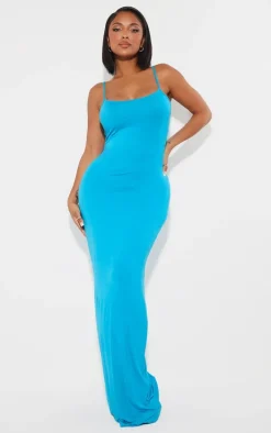 Shape Blue Jersey Strappy Maxi Dress