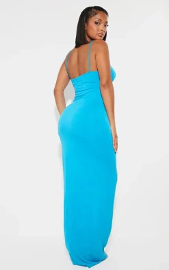 Shape Blue Jersey Strappy Maxi Dress