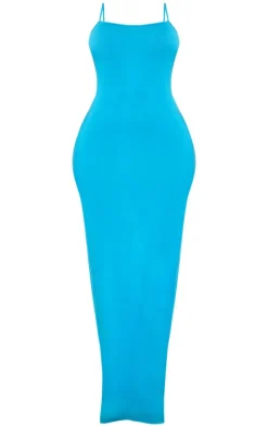 Shape Blue Jersey Strappy Maxi Dress