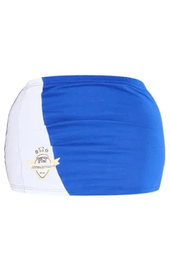 Shape Blue Motorcross Micro Mini Skirt