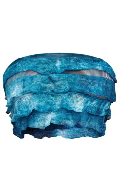 Shape Blue Ombre Frill Edge Bandeau