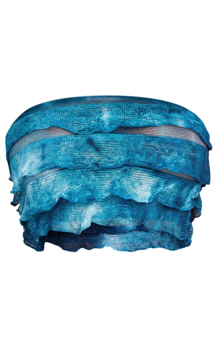 Shape Blue Ombre Frill Edge Bandeau