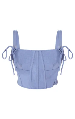 Shape Blue Woven Strappy Corset