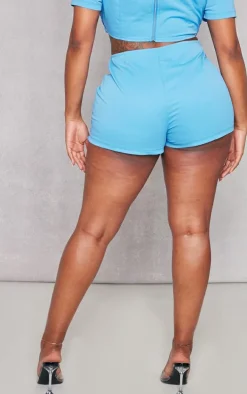 Shape Bright Blue Woven Lace Up Detail Shorts