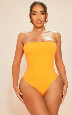 Shape Bright Orange Sculpted Bandeau Bodysuit