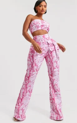 Shape Bright Pink Camo Printed Bandeau