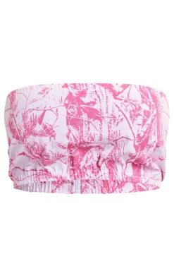 Shape Bright Pink Camo Printed Bandeau