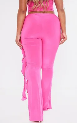Shape Bright Pink Slinky Rose High Waist Flare Pants