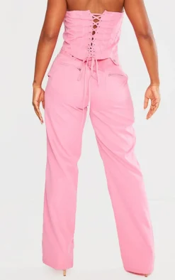 Shape Bright Pink Woven Low Rise Pants