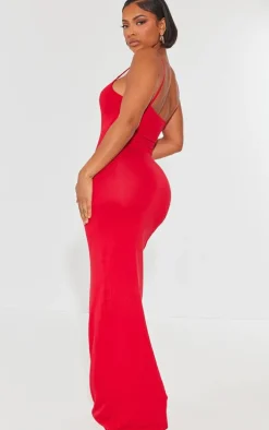 Shape Bright Red Jersey Strappy Maxi Dress