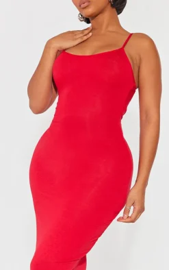 Shape Bright Red Jersey Strappy Maxi Dress