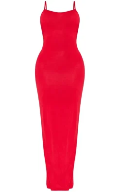 Shape Bright Red Jersey Strappy Maxi Dress
