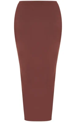 Shape Brown Sculpted Low Rise Maxi Skirt