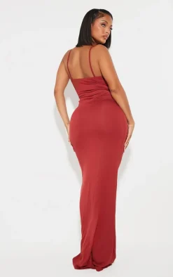 Shape Burnt Clay Jersey Strappy Maxi Dress