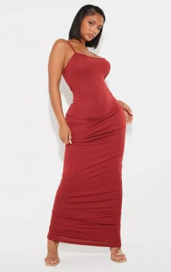 Shape Burnt Clay Jersey Strappy Maxi Dress