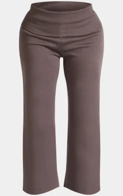 Shape Charcoal Foldover Waist Flare Sweatpants