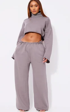 Shape Charcoal High Neck Long Sleeve Sweater