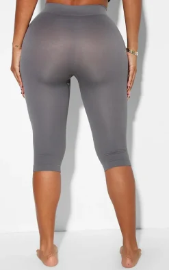 Shape Charcoal Stretch Seamless Capri Leggings