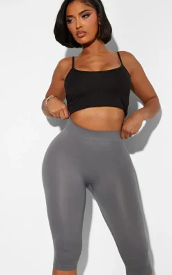 Shape Charcoal Stretch Seamless Capri Leggings