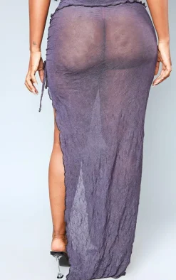 Shape Charcoal Textured Jersey Maxi Skirt