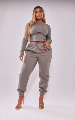 Shape Charcoal Underbust Long Sleeve Top