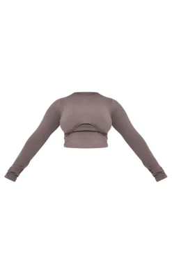Shape Charcoal Underbust Long Sleeve Top