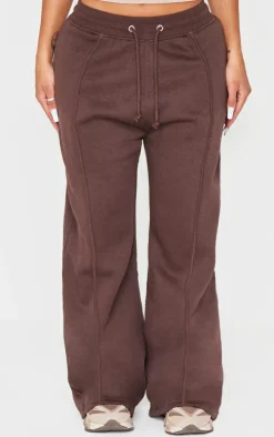 Shape Chocolate Binded High Waist Wide Leg Sweatpants