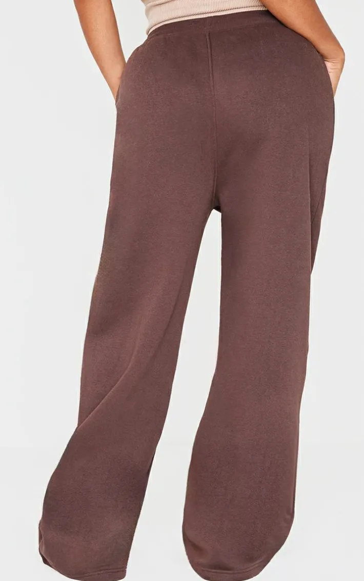 Shape Chocolate Binded High Waist Wide Leg Sweatpants