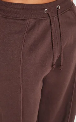 Shape Chocolate Binded High Waist Wide Leg Sweatpants