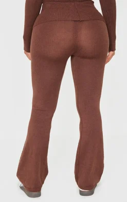 Shape Chocolate Knitted Flare Pants