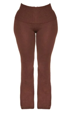 Shape Chocolate Knitted Flare Pants